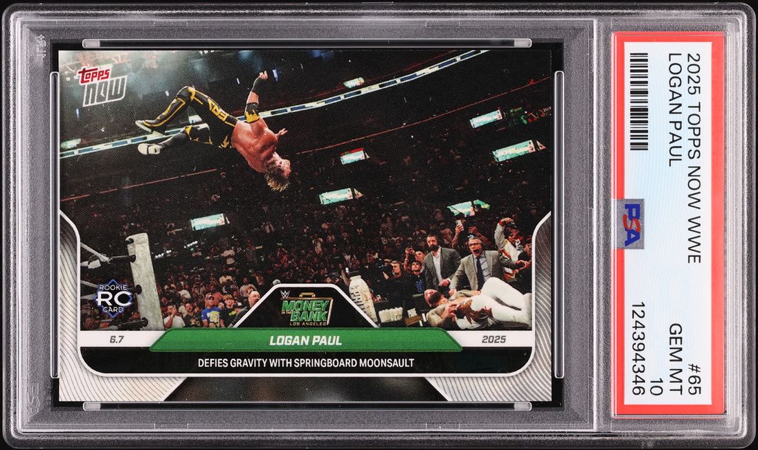 2025 Topps Now WWE Logan Paul ROOKIE #65 PSA 10 GEM MINT