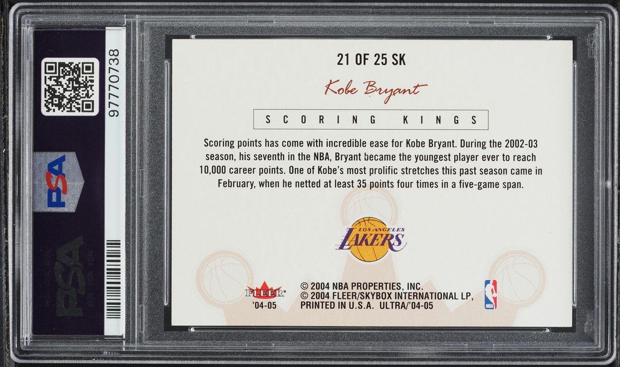 2004 Ultra Scoring Kings Kobe Bryant #21 PSA 8 NM-MT on Fanatics Collect