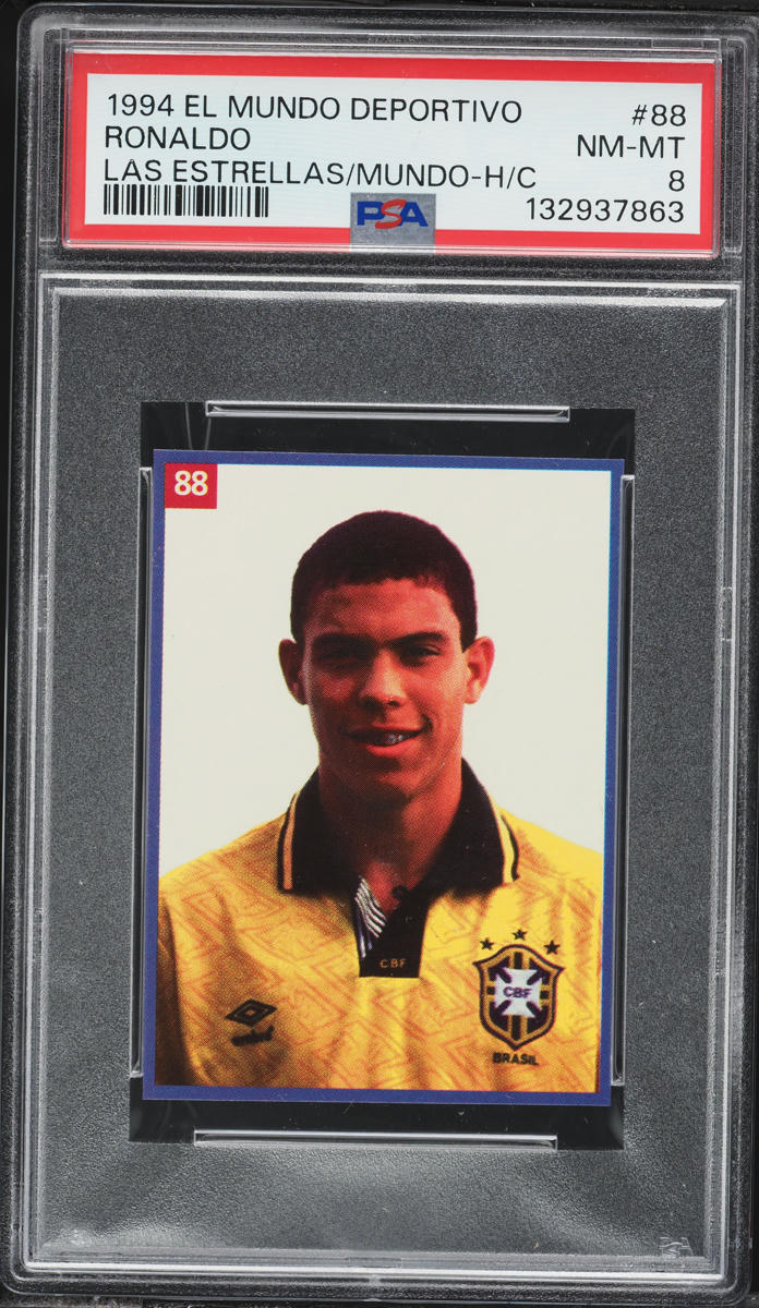 1994 El Mundo Deportivo Las Estrellas Hand Cut Ronaldo ROOKIE #88 PSA 8 NM-MT