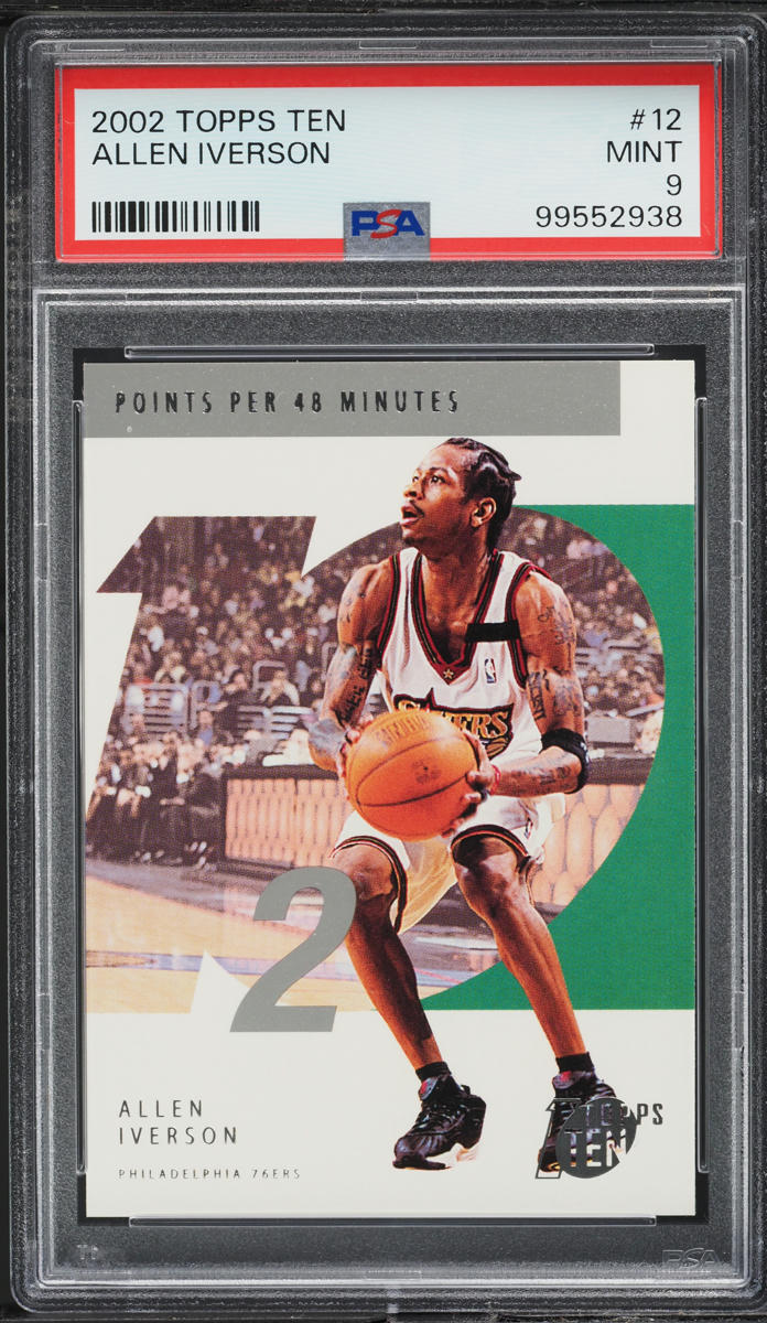 2002 Topps Ten Allen Iverson #12 PSA 9 MINT