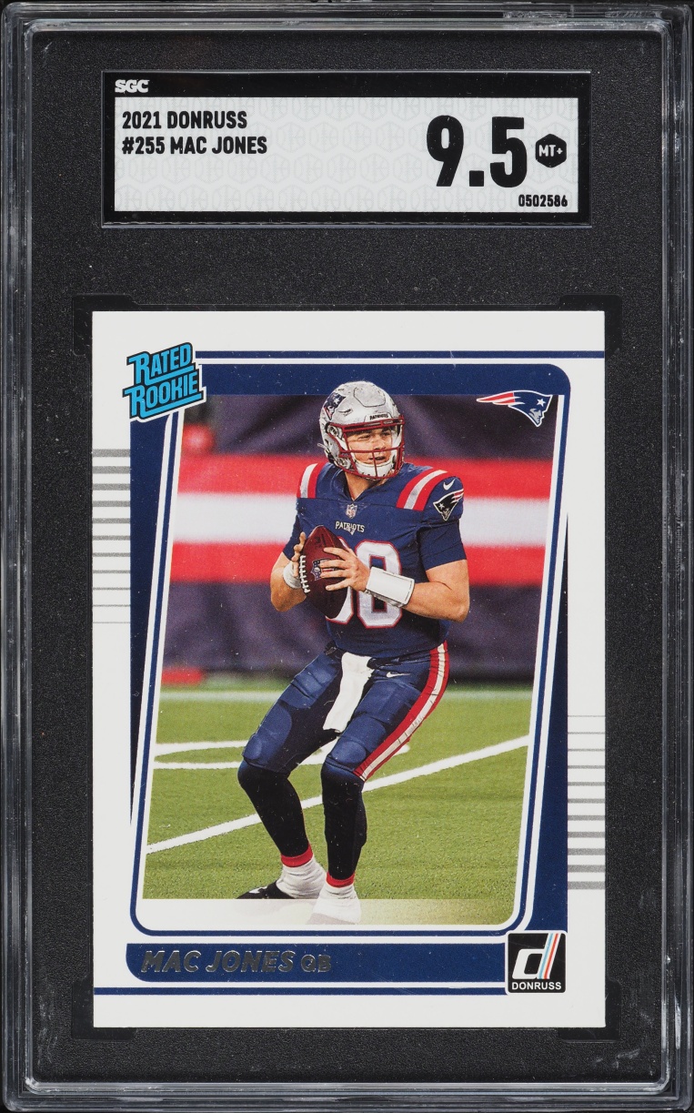 2021 Donruss Football Mac Jones ROOKIE #255 SGC 9.5 MINT+