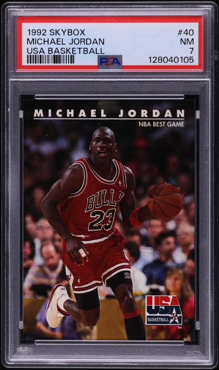 1992 Skybox USA Basketball Michael Jordan #40 PSA 7 NRMT