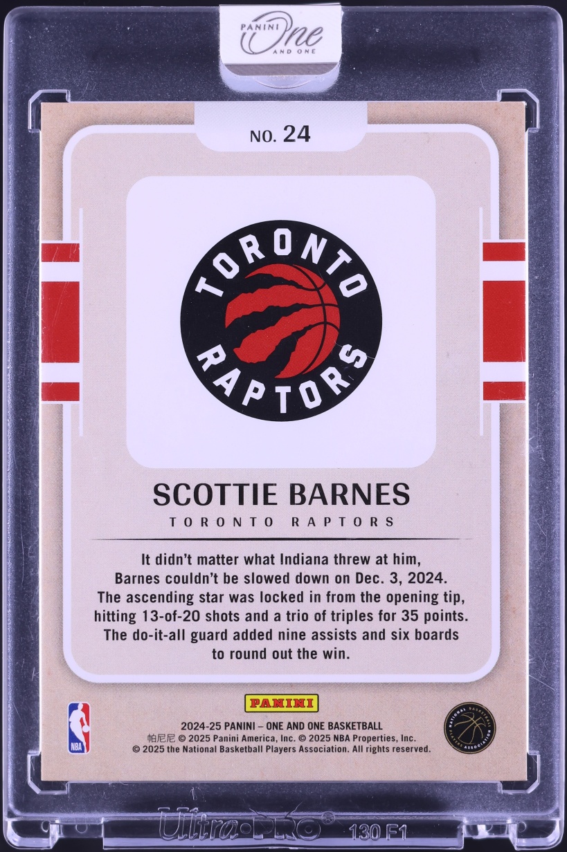 2024 Panini One And One Stats Scottie Barnes /35 #24