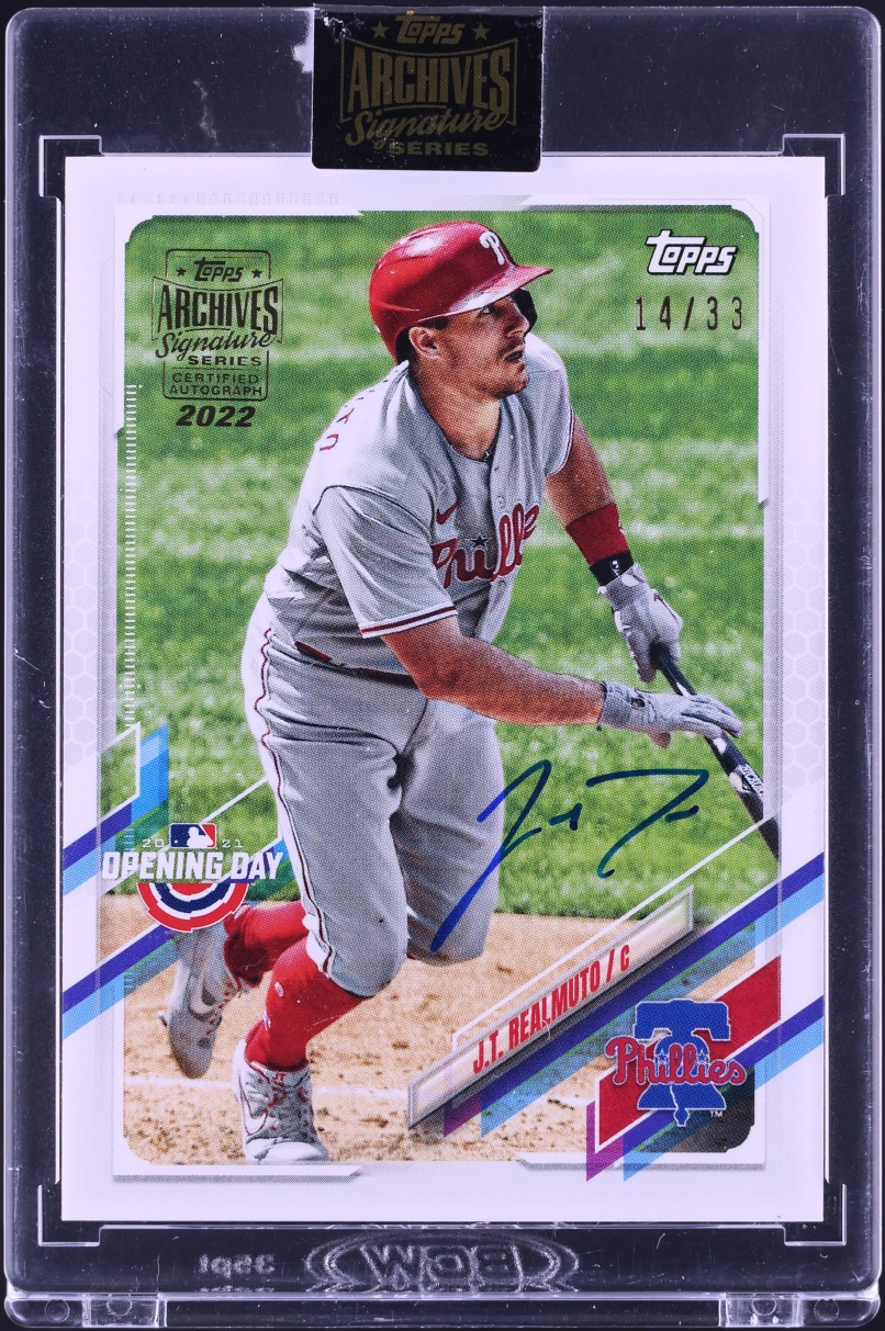 2022 Topps Archives Signature Series '21 Opening Day J.T. Realmuto AUTO /33 #71