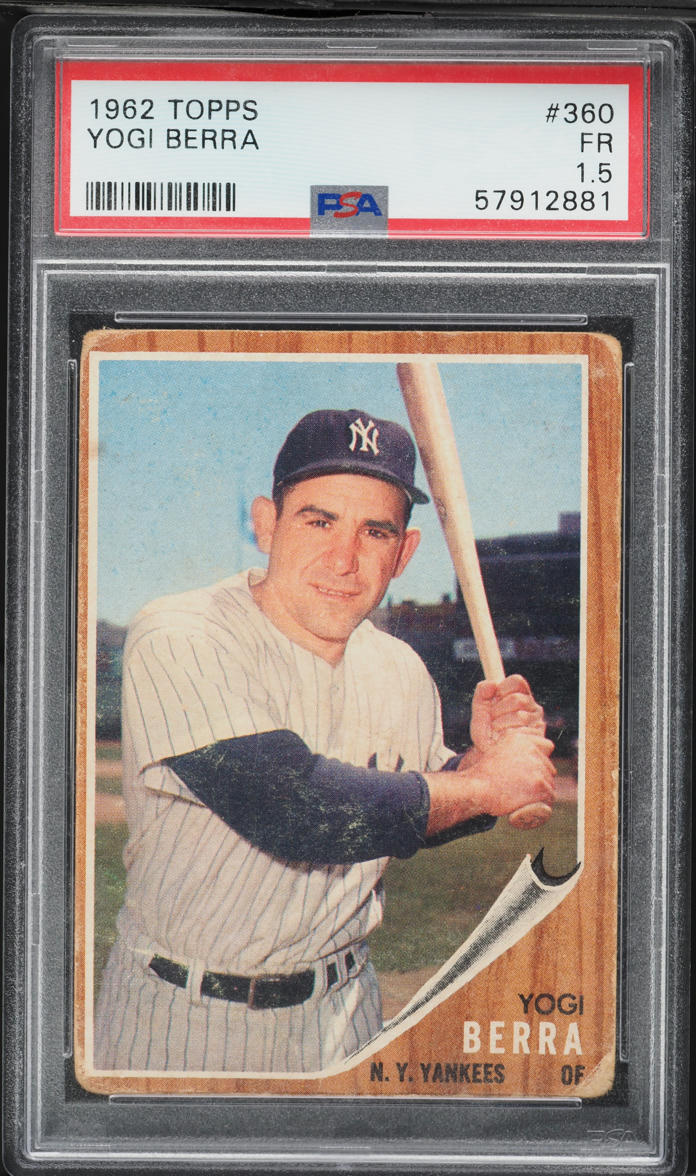 1962 Topps Yogi Berra #360 PSA 1.5 FR