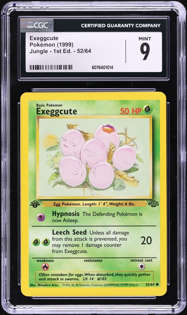 1999 Pokemon Jungle 1st Edition Exeggcute #52 CGC 9 MINT