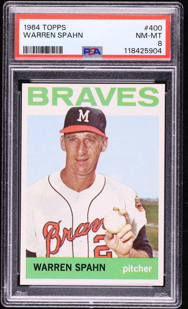 1964 Topps Warren Spahn #400 PSA 8 NM-MT