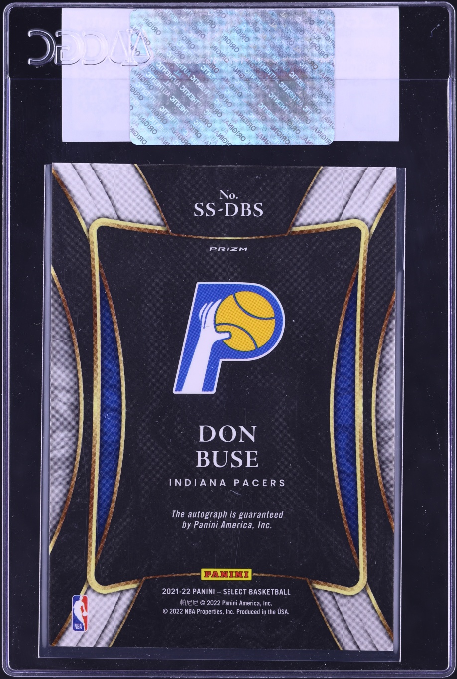 2021 Select Signature Selections Don Buse AUTO #SS-DBS CGC AUTH