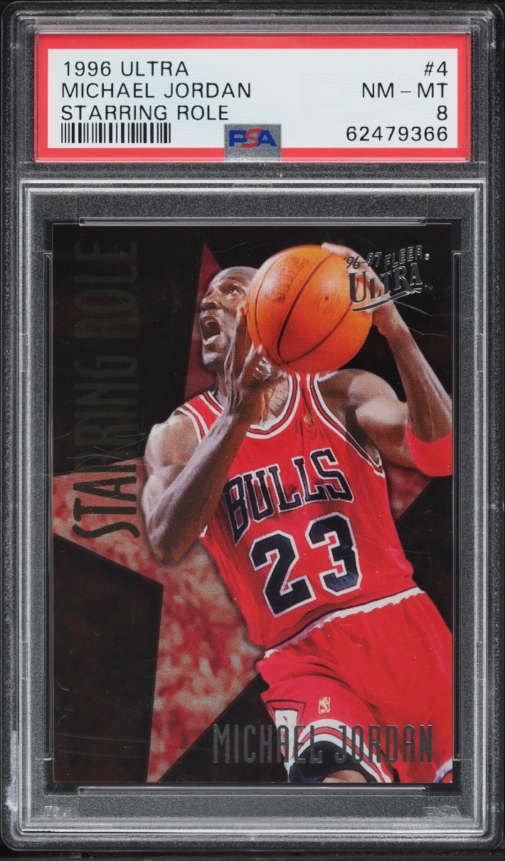1996 Ultra Starring Role Michael Jordan #4 PSA 8 NM-MT