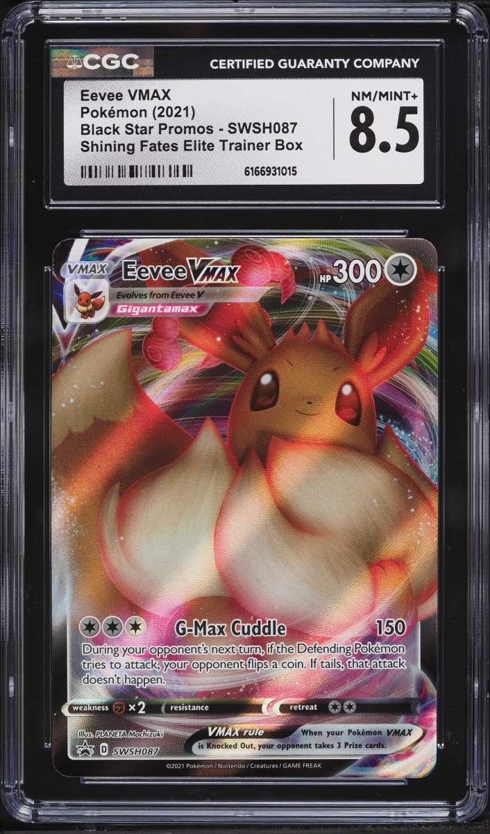 2021 Pokemon Sword & Shield Promo Shining Fates ETB Eevee VMAX #SWSH087 CGC 8.5 NM-MT+