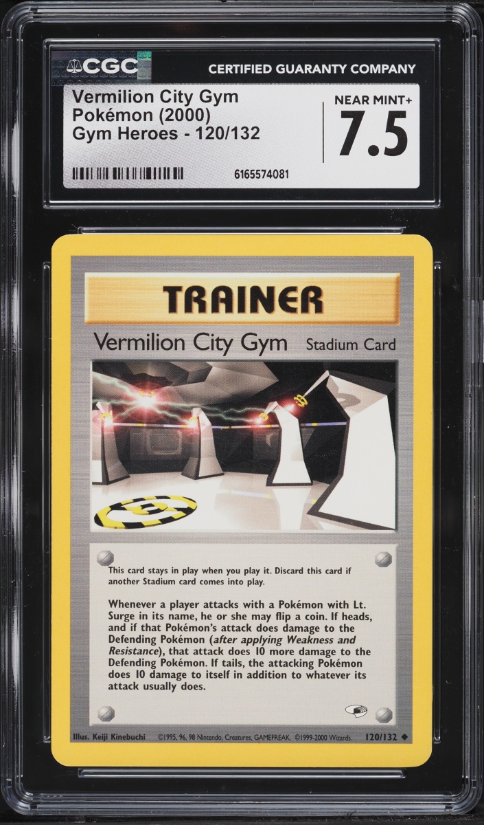 2000 Pokemon Gym Heroes Vermilion City Gym #120 CGC 7.5 NRMT+