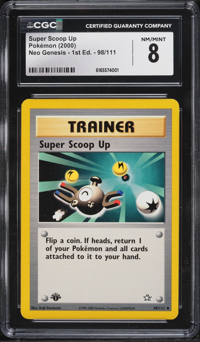 2000 Pokemon Neo Genesis 1st Edition Super Scoop Up #98 CGC 8 NM-MT
