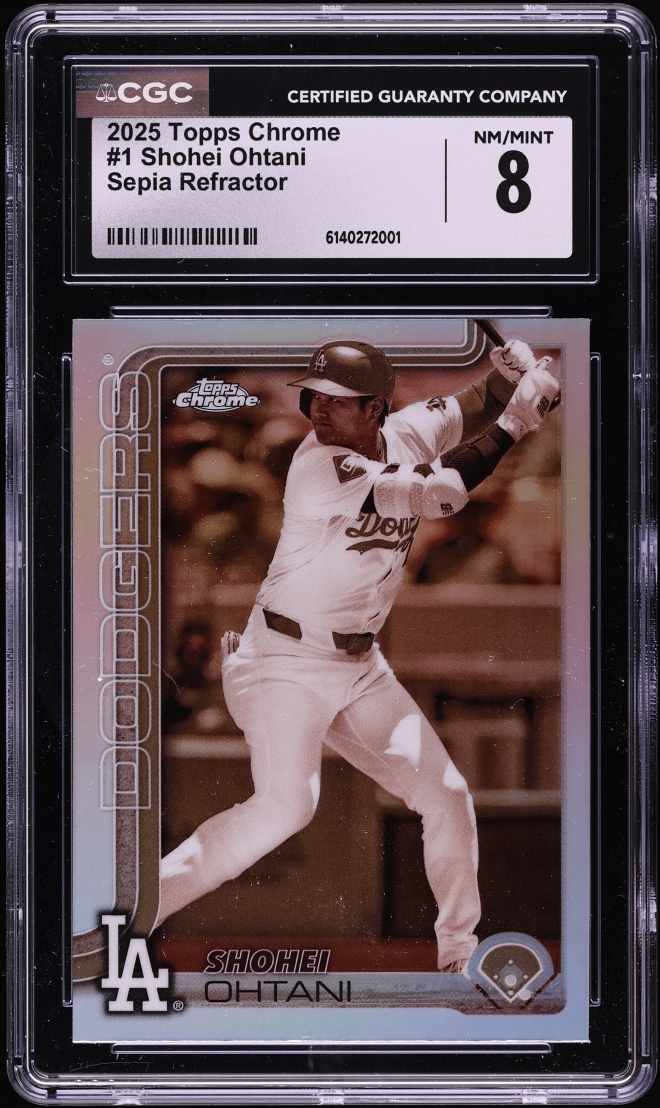 2025 Topps Chrome Sepia Refractor Shohei Ohtani #1 CGC 8 NM-MT