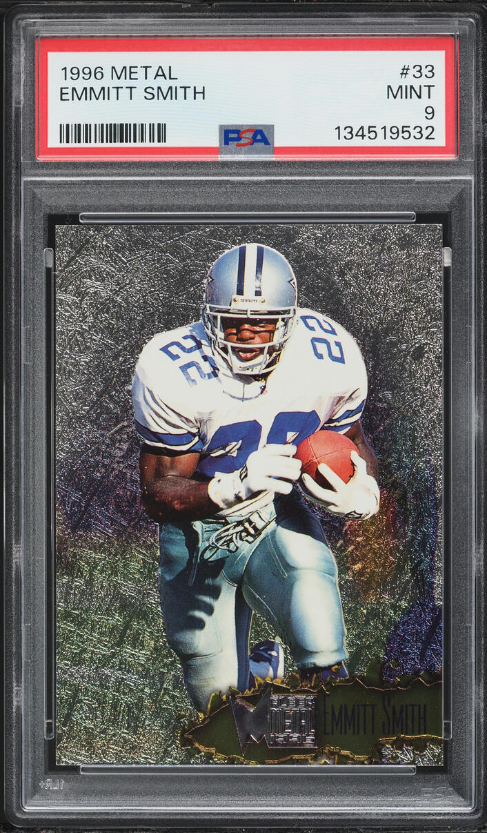 1996 Metal Football Emmitt Smith #33 PSA 9 MINT