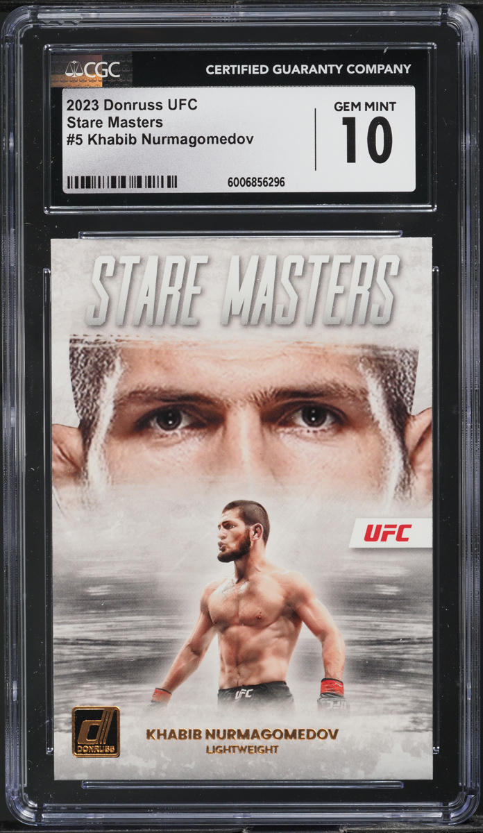 2023 Donruss UFC Stare Masters Khabib Nurmagomedov #5 CGC 10 GEM MINT