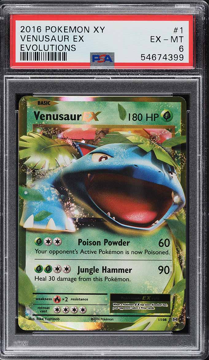 2016 Pokemon XY Evolutions Venusaur EX #1 PSA 6 EXMT