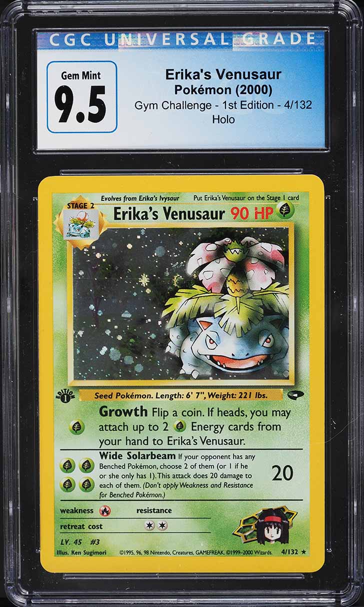 2000 Pokemon Gym Challenge 1st Edition Holo Erika's Venusaur #4 CGC 9.5 GEM MINT