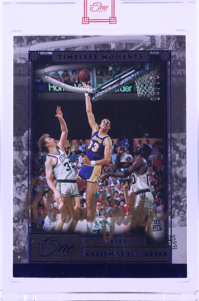 2020 Panini One And One Timeless Moments Blue Kareem Abdul-Jabbar AUTO /35 #TML-KAJ