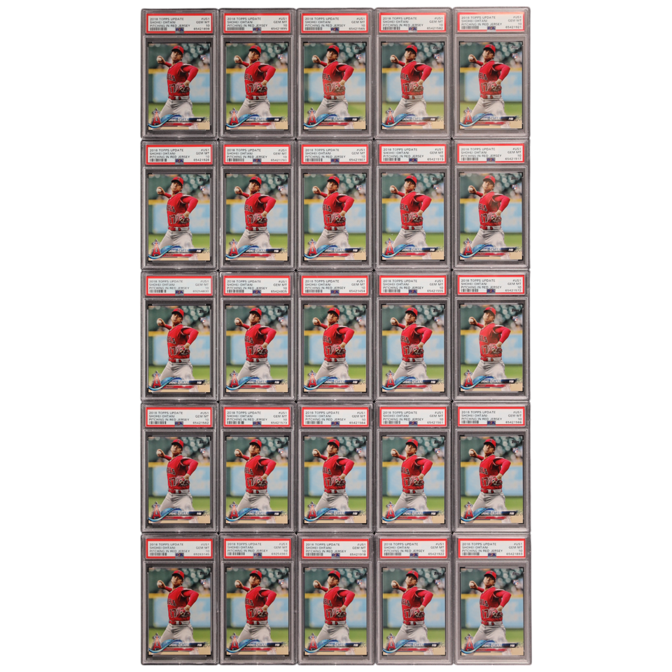 Lot(100) 2018 Topps Update Shohei Ohtani ROOKIE #US1, ALL PSA 10 GEM MINT