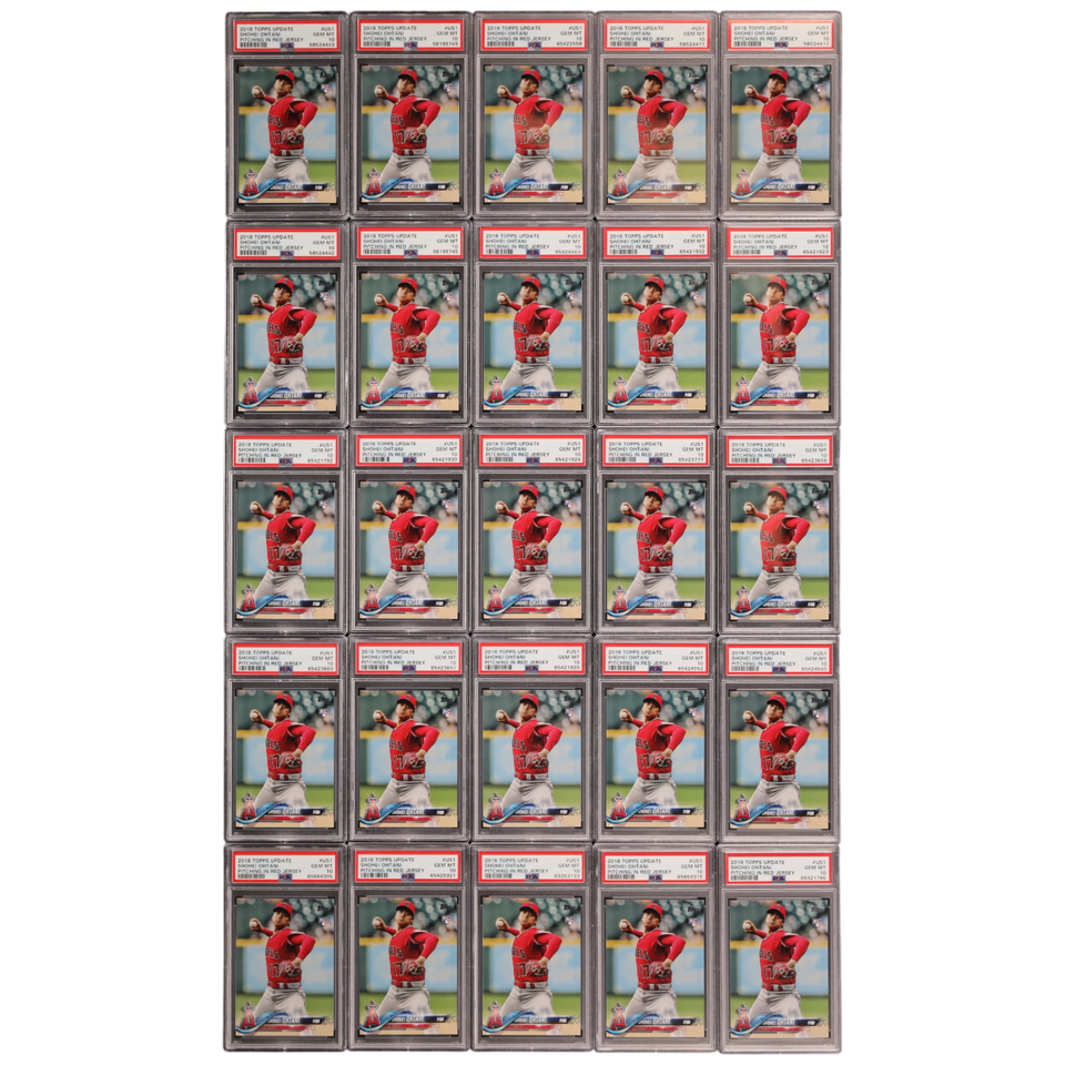 Lot(100) 2018 Topps Update Shohei Ohtani ROOKIE #US1, ALL PSA 10 GEM MINT