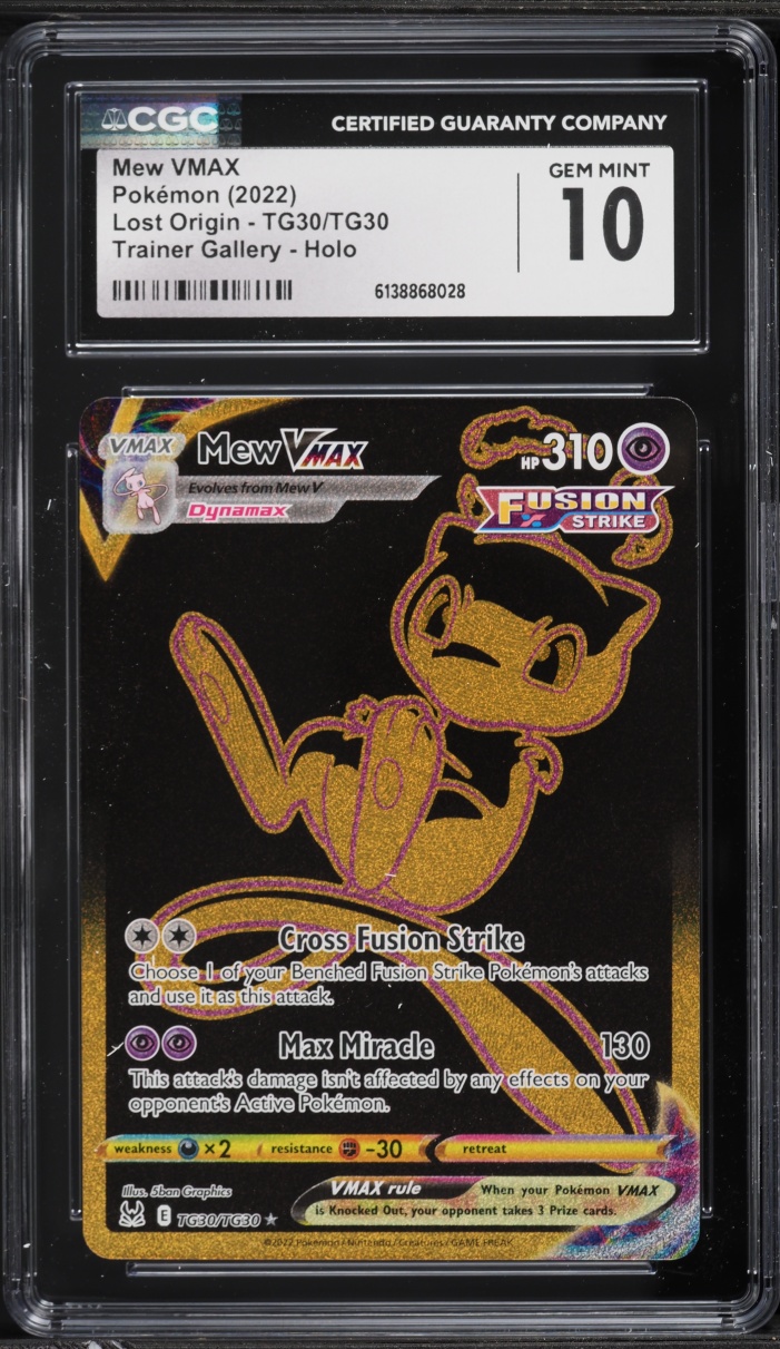 2022 Pokemon Sword & Shield Lost Origin CHR Mew VMAX #TG30 CGC 10 GEM MINT