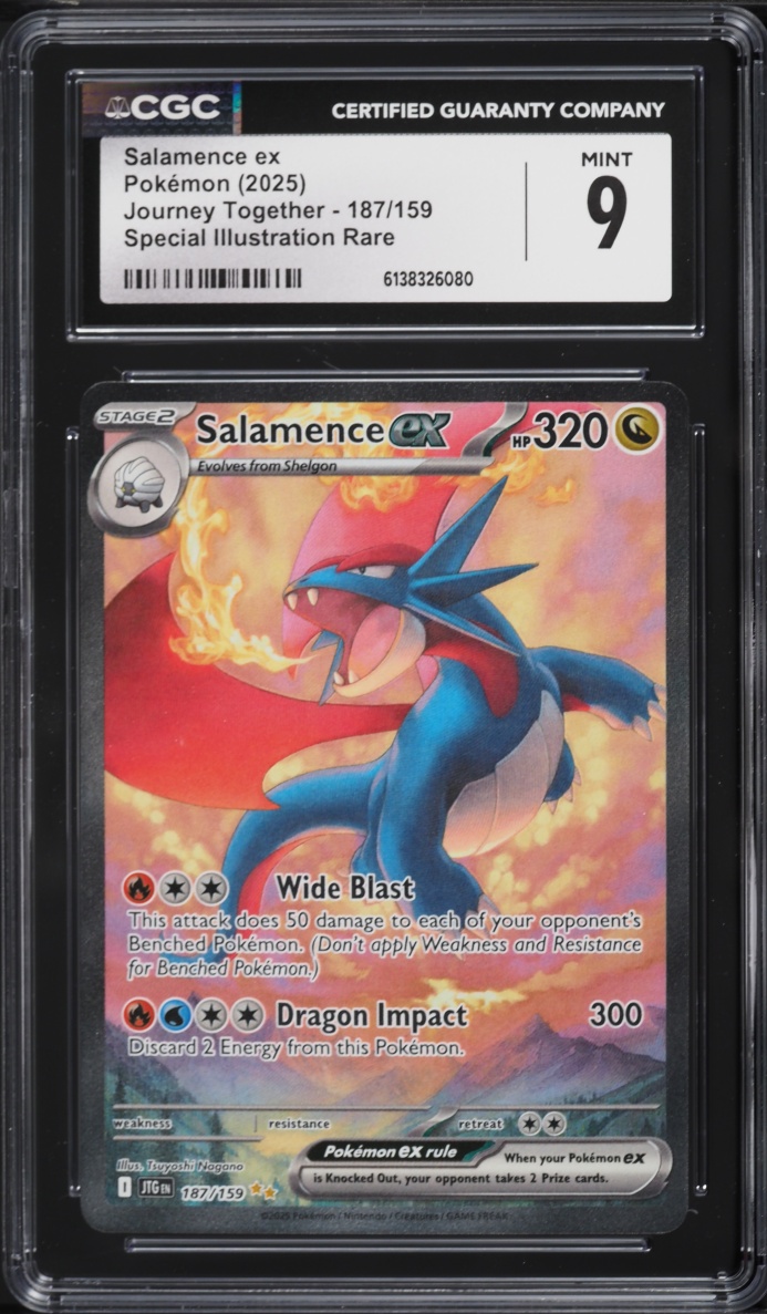 2025 Pokemon Scarlet & Violet Journey Together SIR Salamence EX #187 CGC 9 MINT