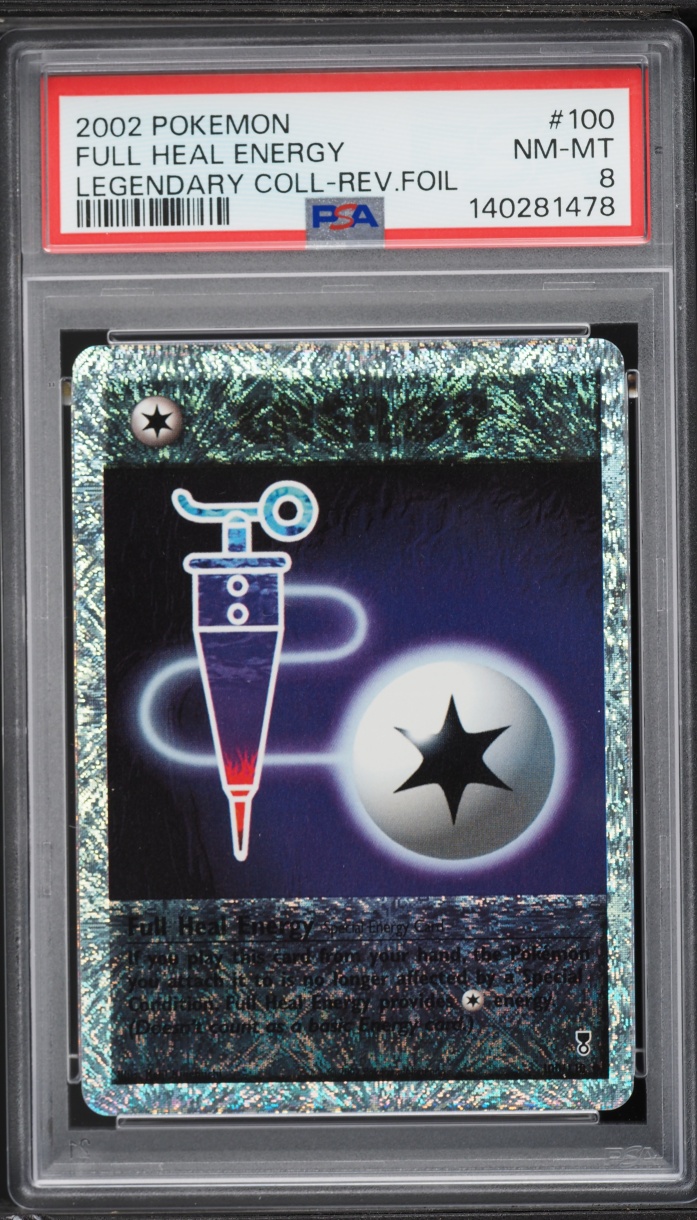 2002 Pokemon Legendary Collection Reverse Holo Full Heal Energy #100 PSA 8 NM-MT