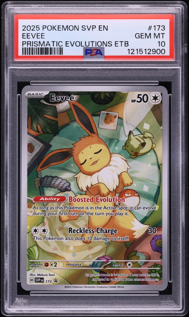 2025 Pokemon Scarlet & Violet Promo Prismatic Evolutions ETB Full Art Eevee #173 PSA 10 GEM