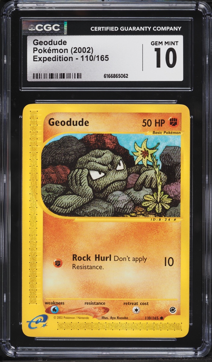 2002 Pokemon Expedition Geodude #110 CGC 10 GEM MINT