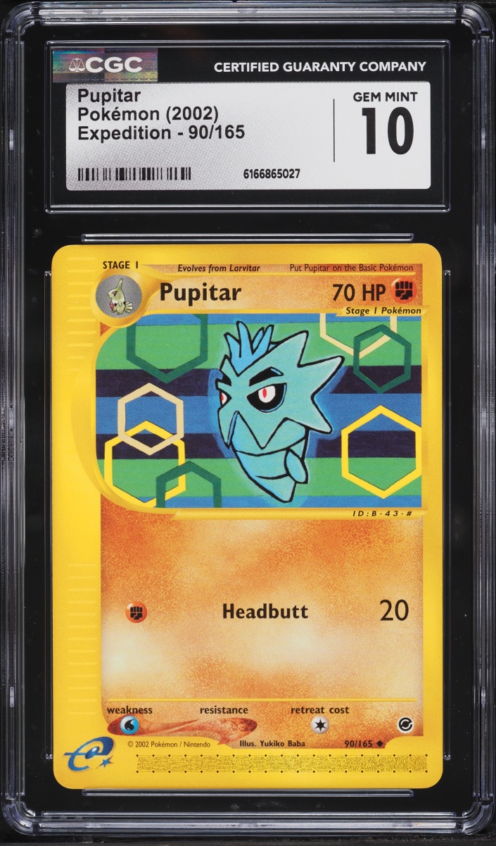 2002 Pokemon Expedition Pupitar #90 CGC 10 GEM MINT