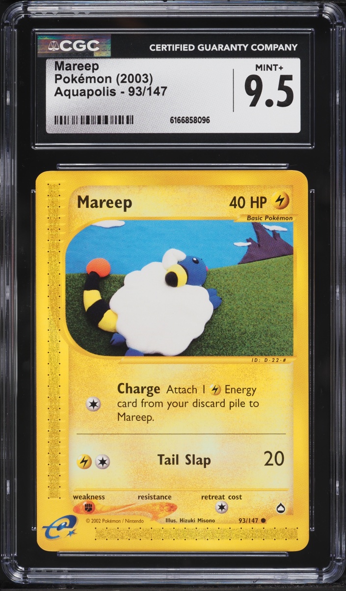 2003 Pokemon Aquapolis Mareep #93 CGC 9.5 MINT+