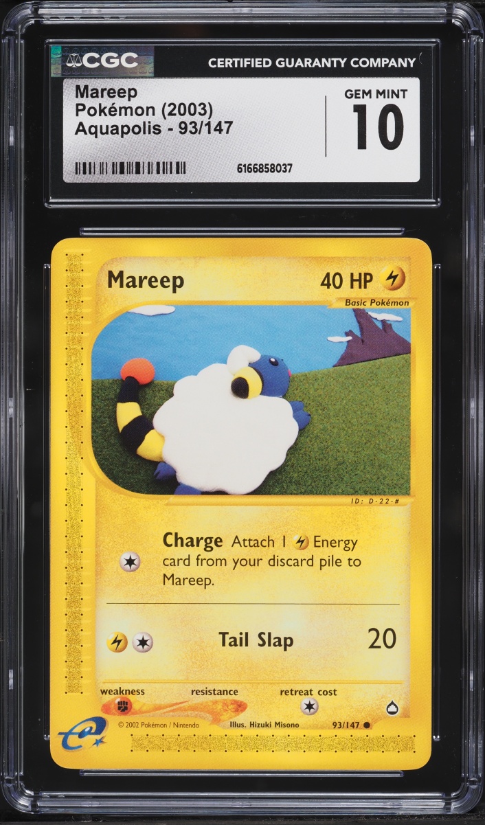 2003 Pokemon Aquapolis Mareep #93 CGC 10 GEM MINT