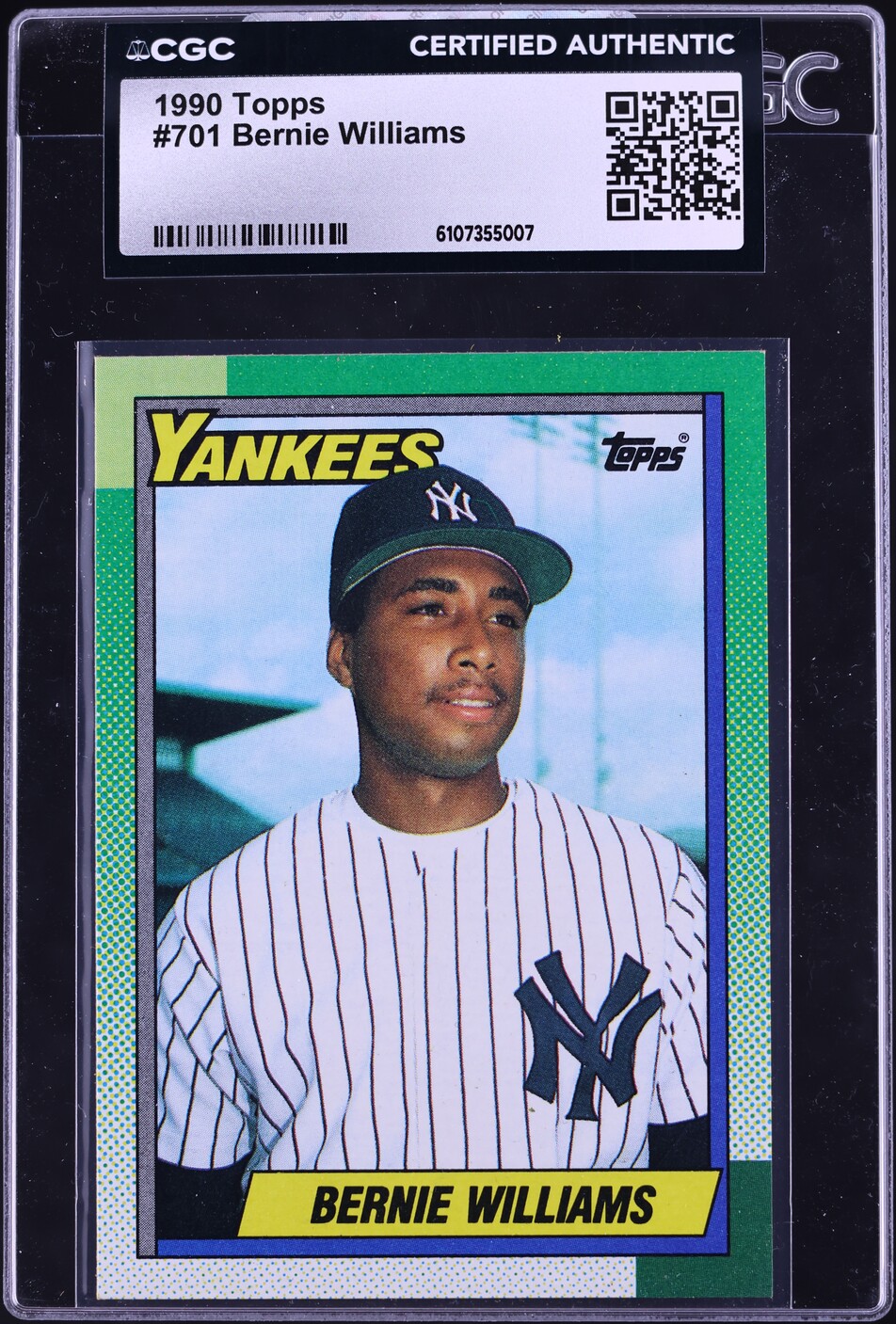 1990 Topps Bernie Williams ROOKIE #701 CGC AUTH