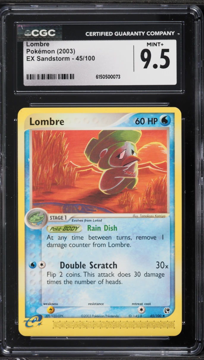 2003 Pokemon EX Sandstorm Lombre #45 CGC 9.5 MINT+