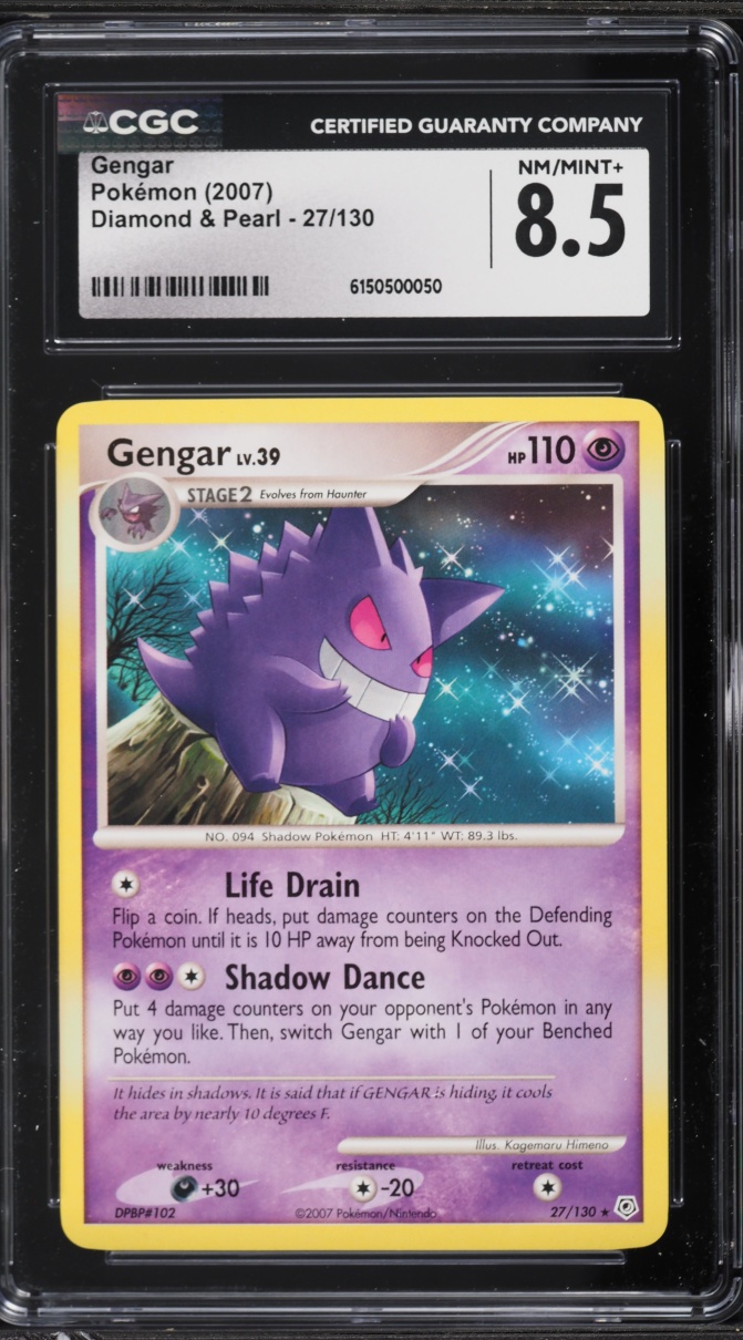2007 Pokemon Diamond & Pearl Gengar #27 CGC 8.5 NM-MT+