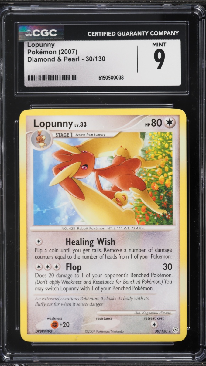2007 Pokemon Diamond & Pearl Lopunny #30 CGC 9 MINT
