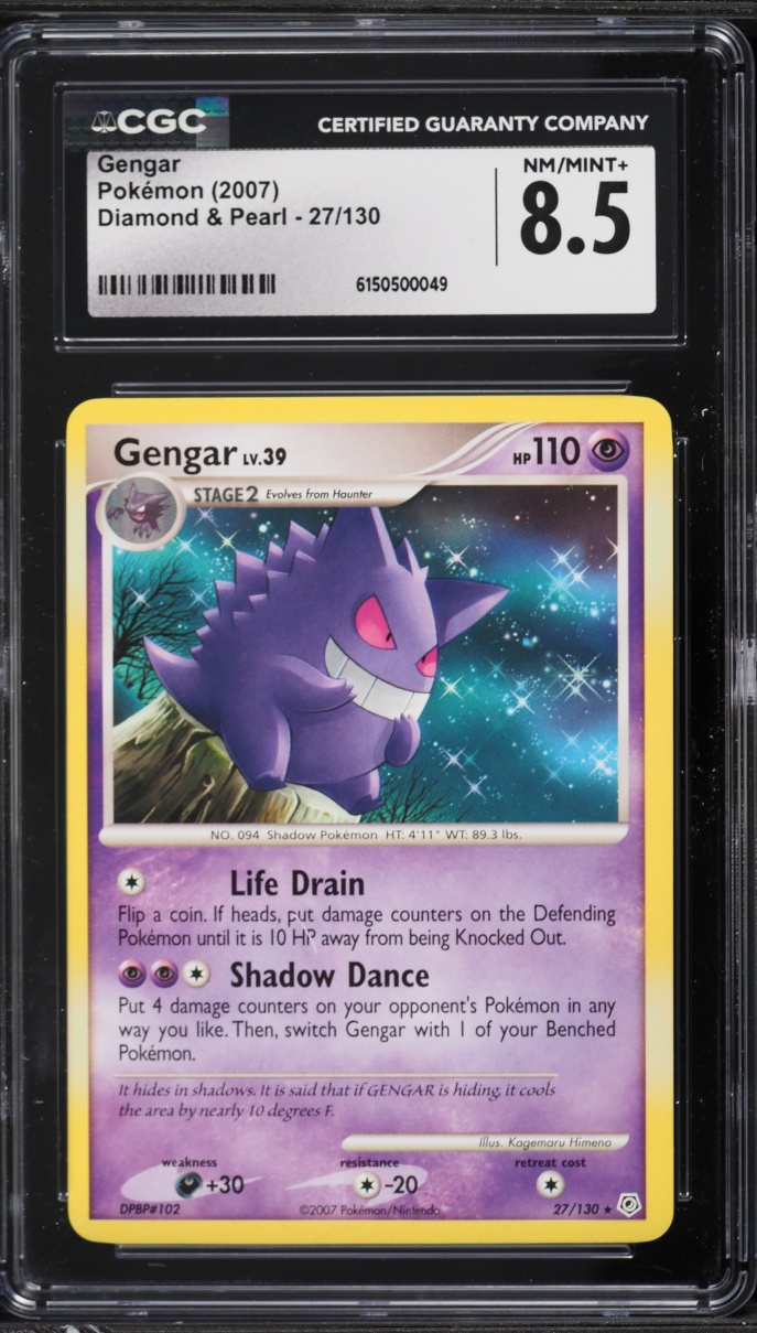 2007 Pokemon Diamond & Pearl Gengar #27 CGC 8.5 NM-MT+