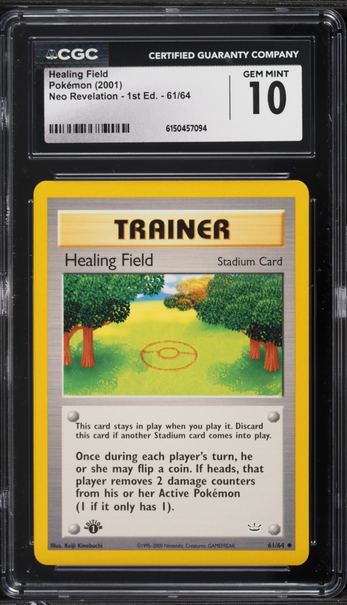 2001 Pokemon Neo Revelation 1st Edition Healing Field #61 CGC 10 GEM MINT