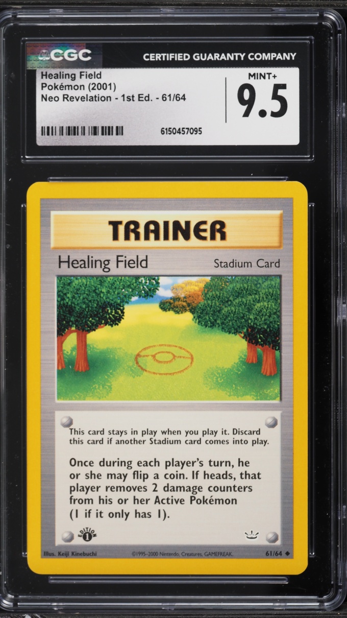 2001 Pokemon Neo Revelation 1st Edition Healing Field #61 CGC 9.5 MINT+