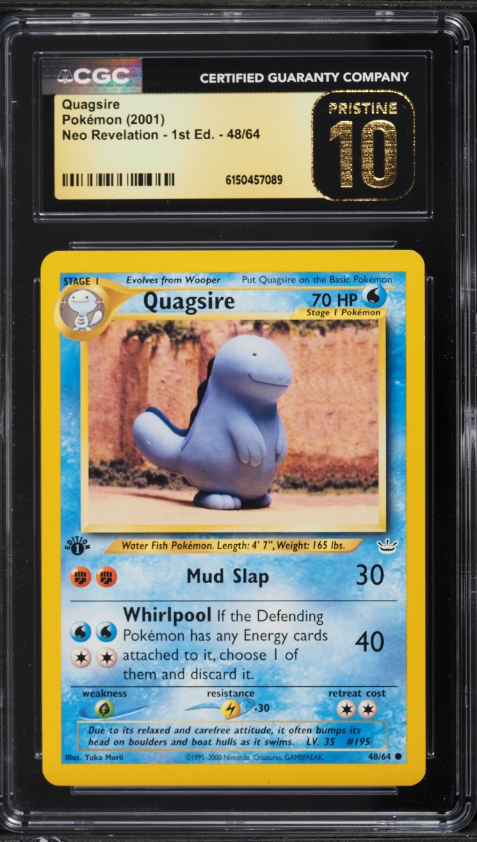 2001 Pokemon Neo Revelation 1st Edition Quagsire #48 CGC 10 PRISTINE