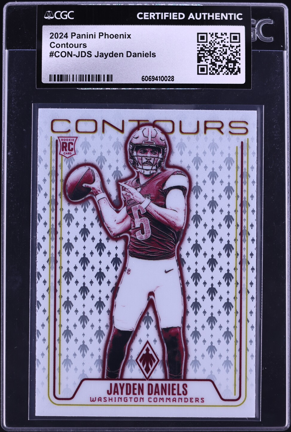 2024 Panini Phoenix Contours Jayden Daniels ROOKIE #CON-JDS CGC AUTH