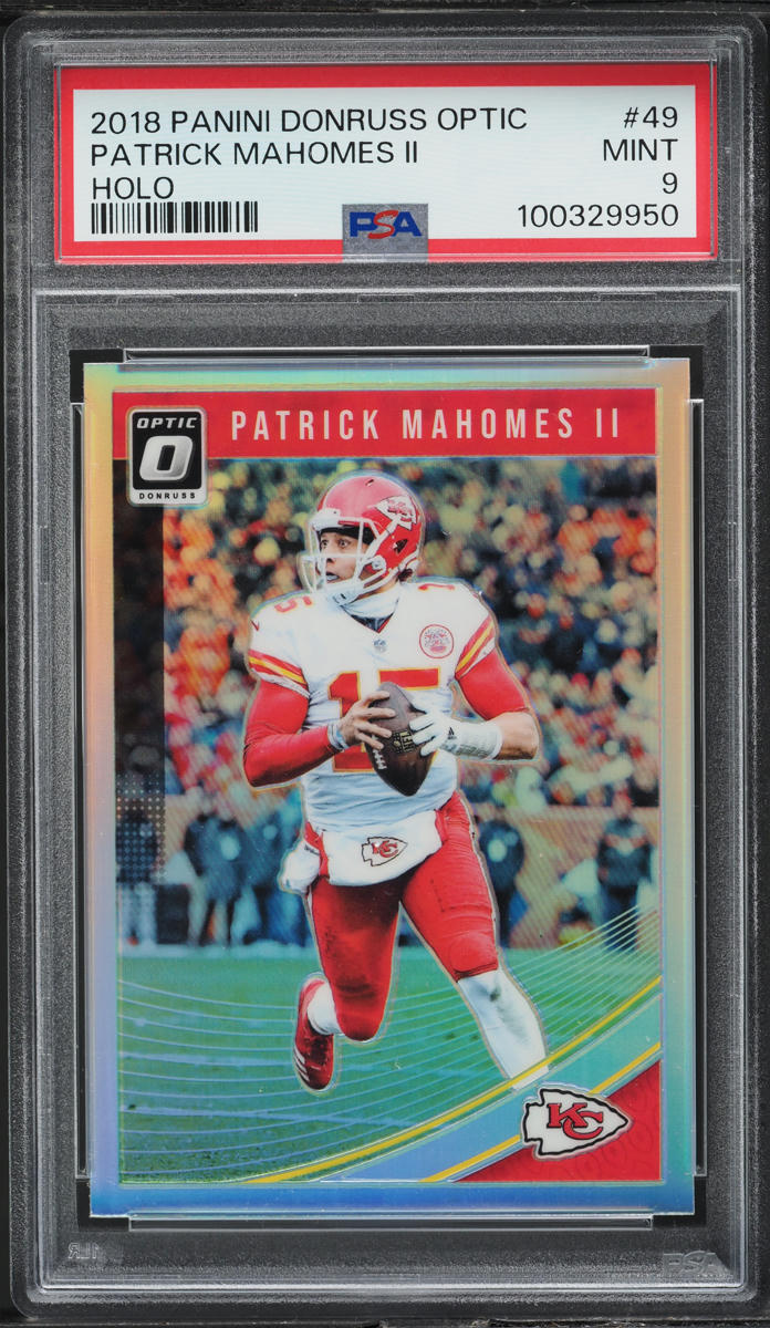 2018 Donruss Optic Holo Patrick Mahomes II #49 PSA 9 MINT