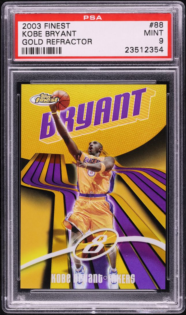 2003 Finest Gold Refractor Kobe Bryant /25 #88 PSA 9 MINT