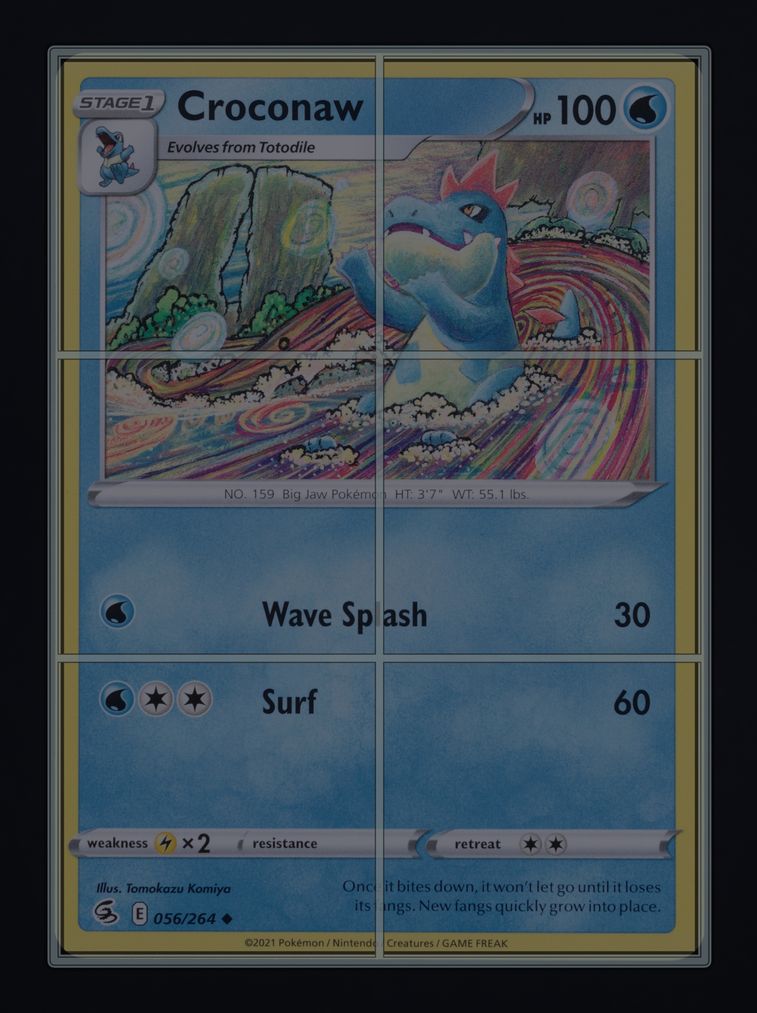 2021 Pokemon Sword & Shield Fusion Strike Croconaw #56 MBA AUTH