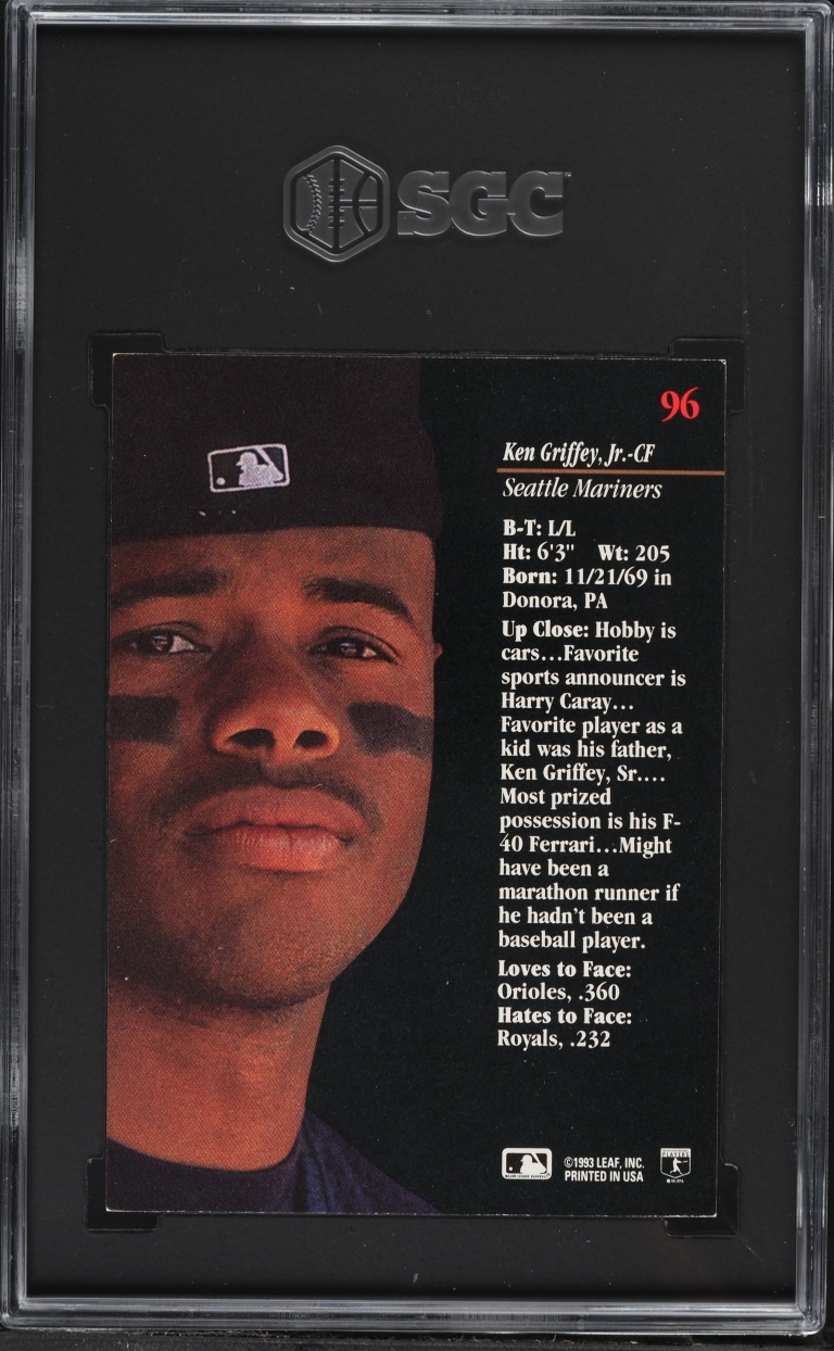 1993 Leaf Studio Ken Griffey Jr. #96 SGC 8.5 NM-MT+