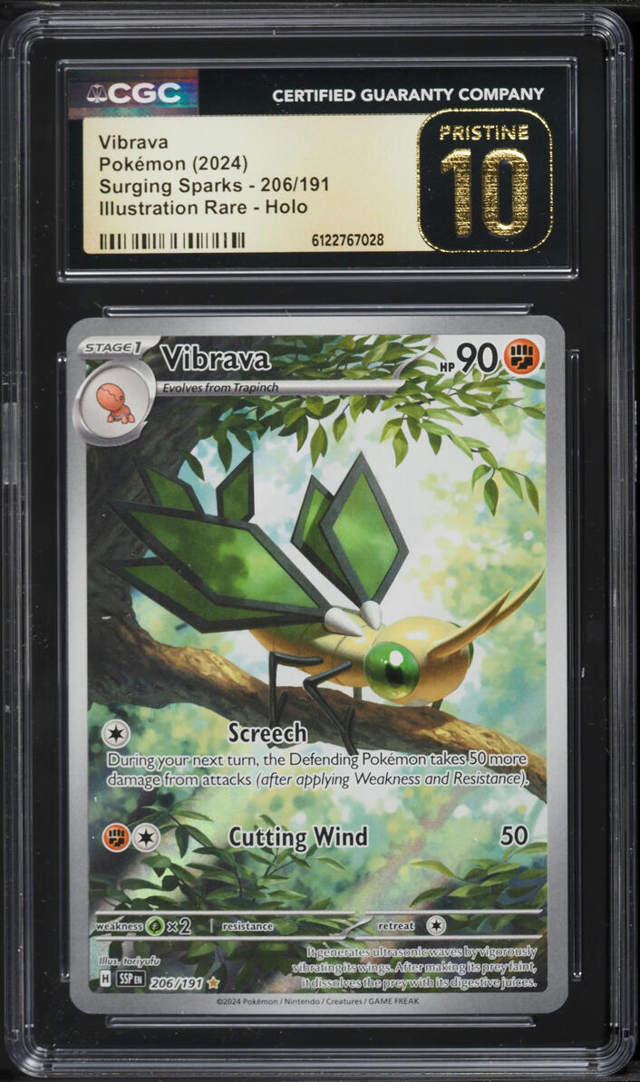 2024 Pokemon Scarlet & Violet Surging Sparks IR Vibrava #206 CGC 10 PRISTINE