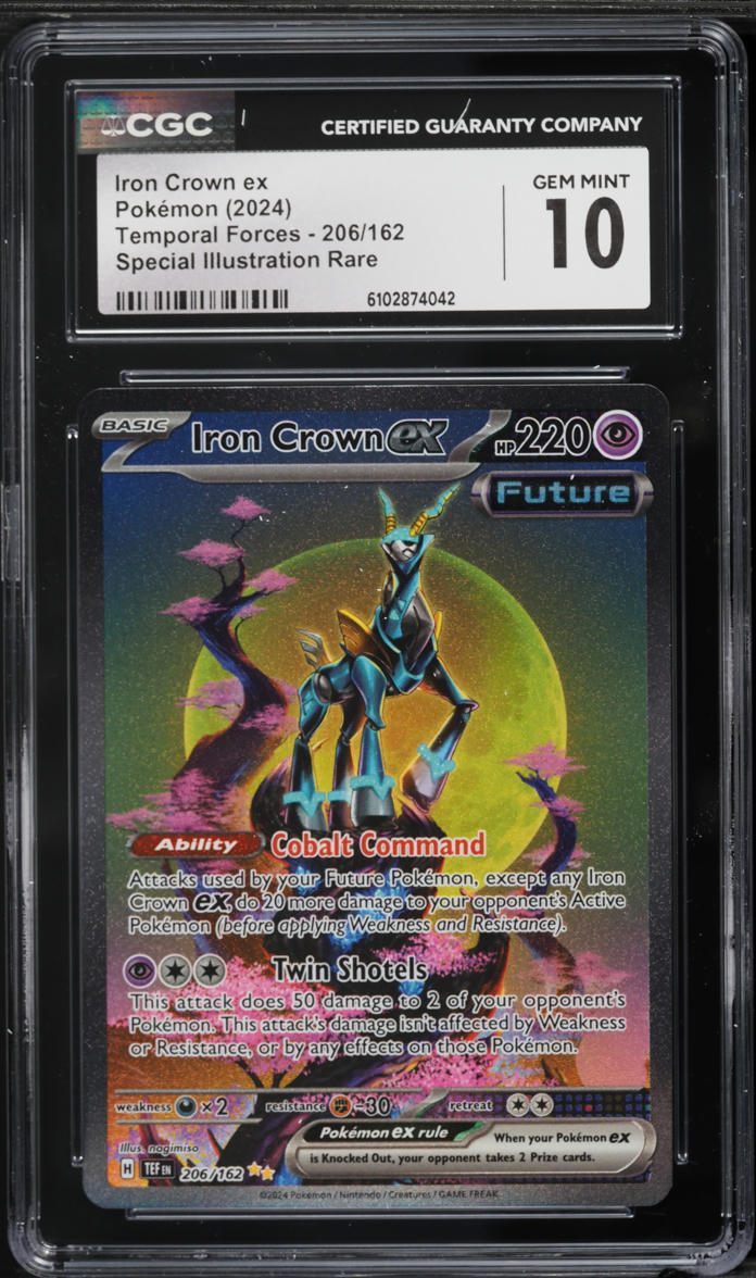 2024 Pokemon Scarlet & Violet Temporal Forces SIR Iron Crown EX #206 CGC 10 GEM MINT