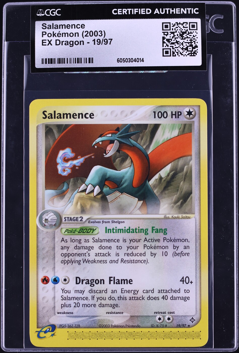 2003 Pokemon EX Dragon Salamence #19 CGC AUTH