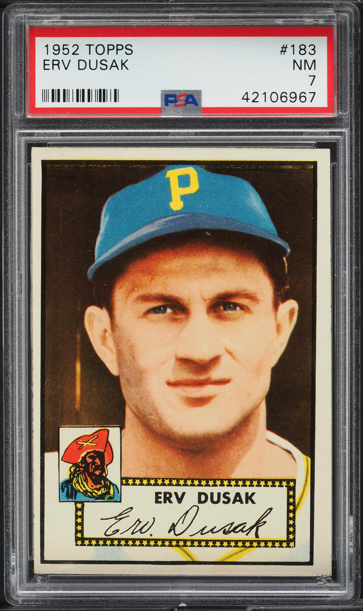 1952 Topps Erv Dusak #183 PSA 7 NRMT