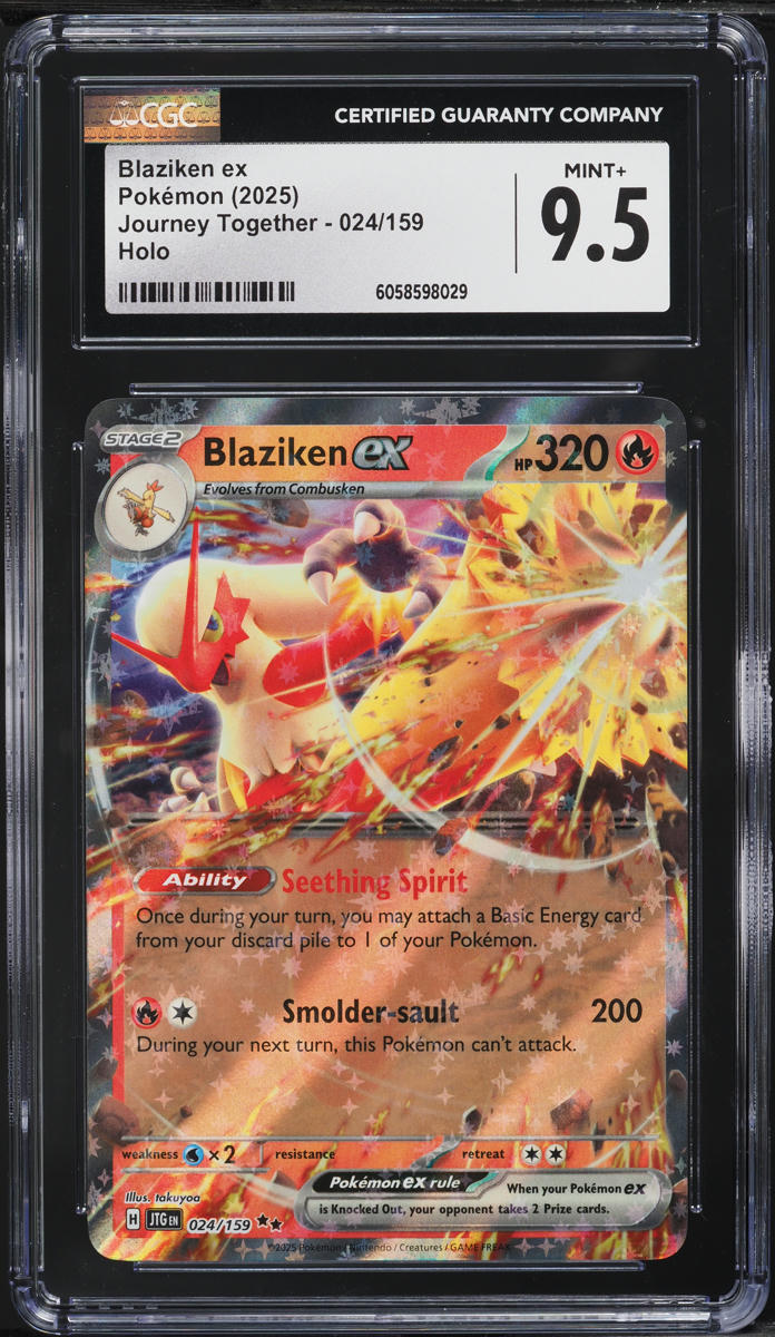 2025 Pokemon Scarlet & Violet Journey Together Blaziken ex #24 CGC 9.5 MINT+